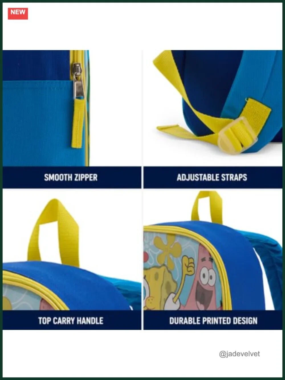 Toddler Backpack with Padded Straps & Zip Compartment for School